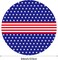4th of July Table Cloths – 6 Pack Veteran’s Day & Patriotic American Flag Disposable Plastic Table Covers, 84 Inch Round, Star Design